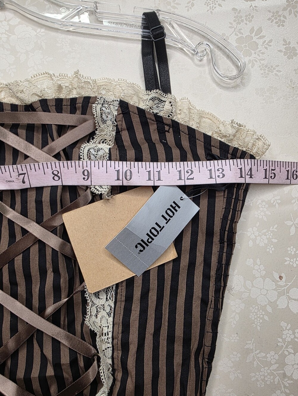 NWT Spin Doctor Steampunk Stripe Bustier Skirt Set S - Picture 7 of 16